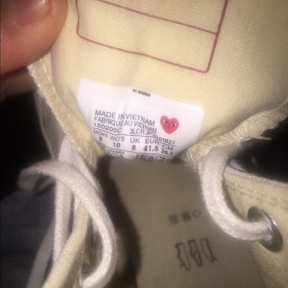 Commes des Garçons Converse in White Colorway - Picture 2 of 2